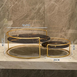 Bottom Marble Glass Plate Storage Rack | Bathroom,Glass,Marble